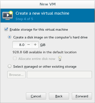 virt-manager default storage UI