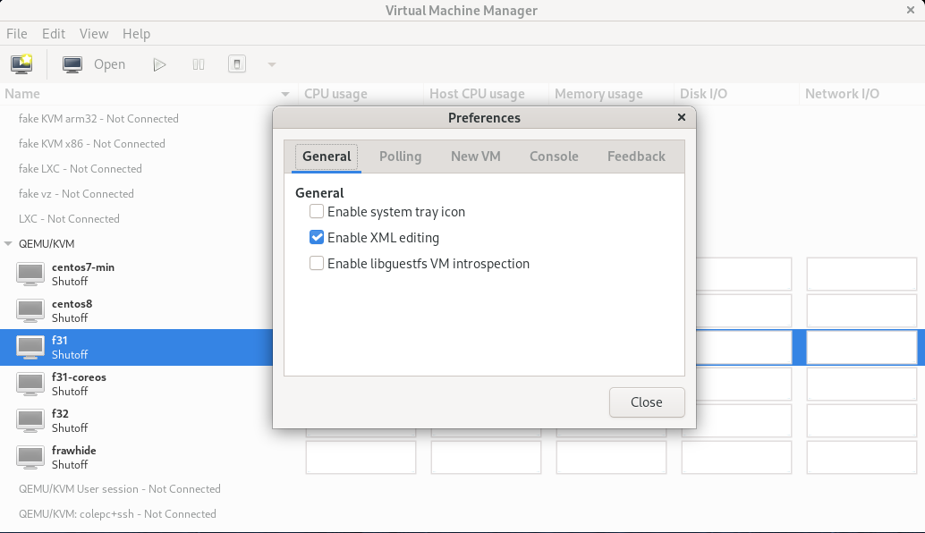 XML edit preference